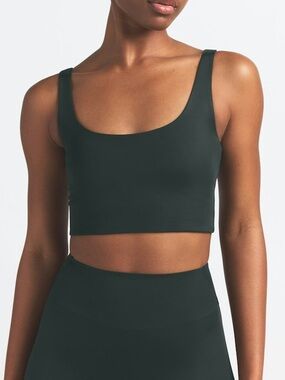 NIKE SKIMS SHINE SCOOP NECK LONGLINE BRA DARK TEAL S